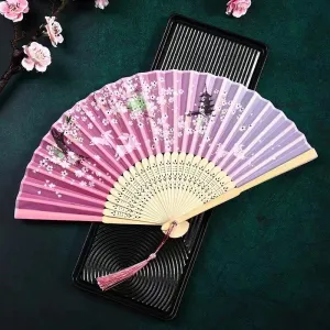 Falling Sakura Oriental Folding Fan