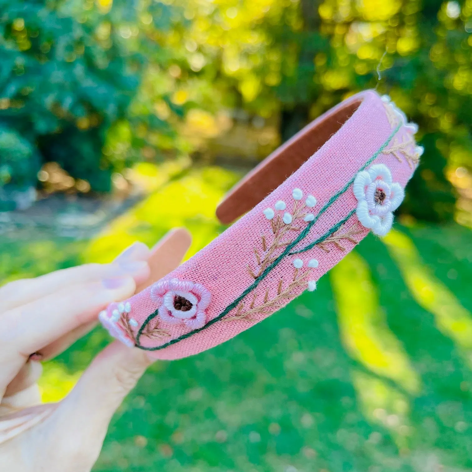 Floral Embroidered Headband