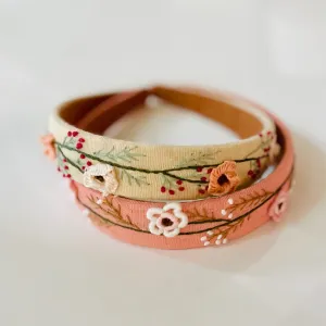 Floral Embroidered Headband