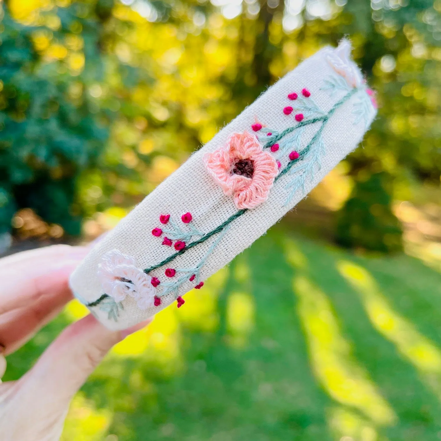 Floral Embroidered Headband