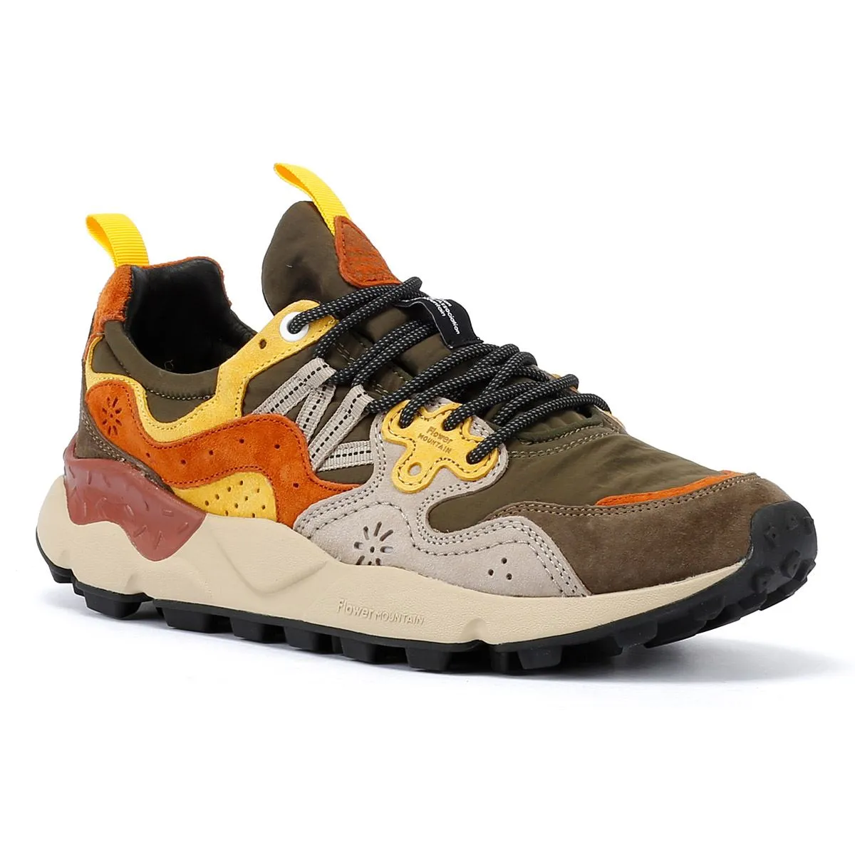 Flower Mountain Yamano 3 Suede Men's Grey/Yellow Trainers