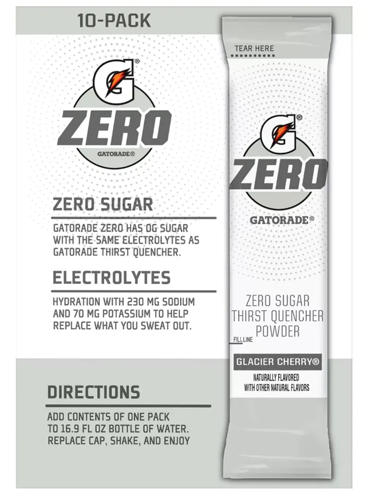 Gatorade Zero Glacier Cherry Drink Mix 10ct