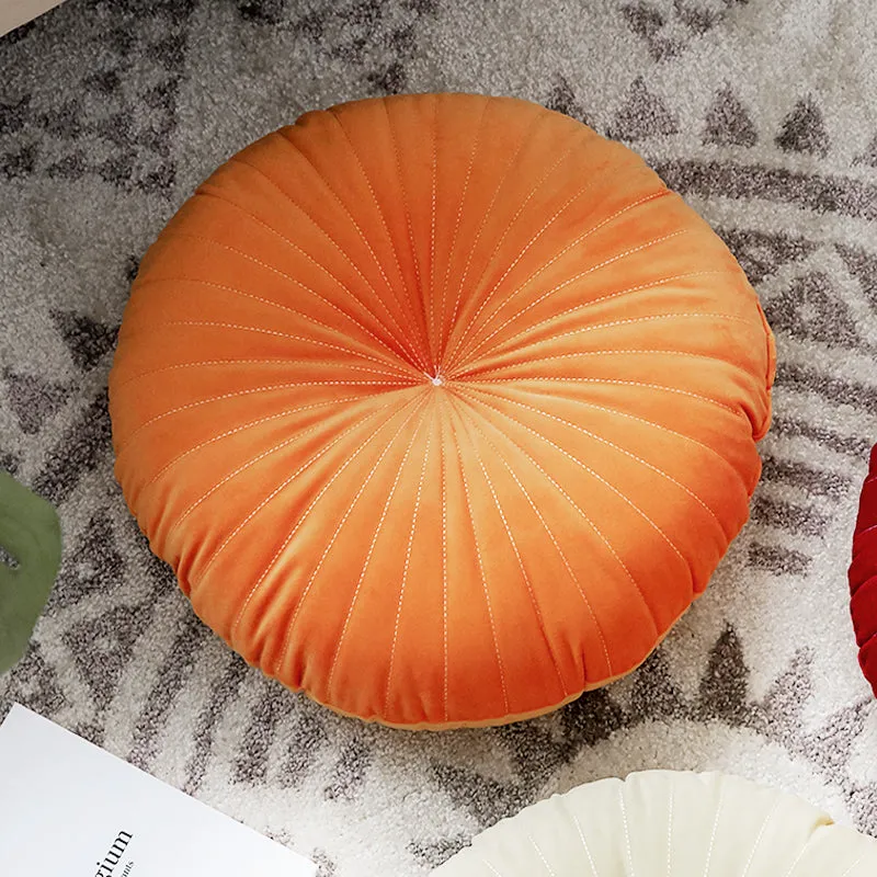 Georgian Round Velvet Throw Cushion