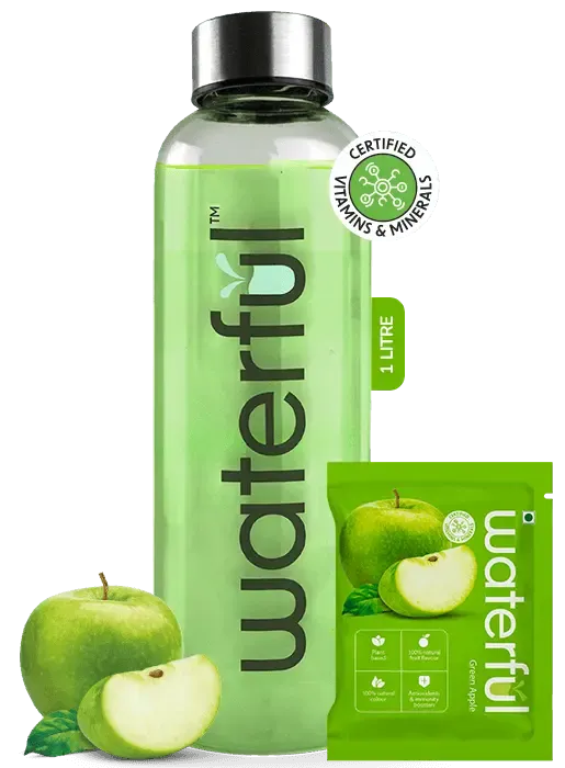 Green Apple (30 gms X 5 sachets) 10  Vitamins & Minerals, Low Cal Hydration Powder Mix