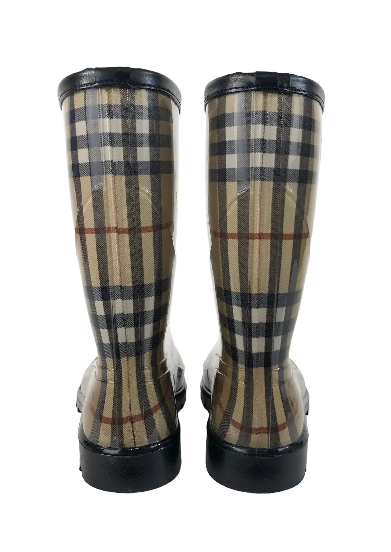 Haymarket Pattern Rubber Rain Boots | Size US 9 - IT 40