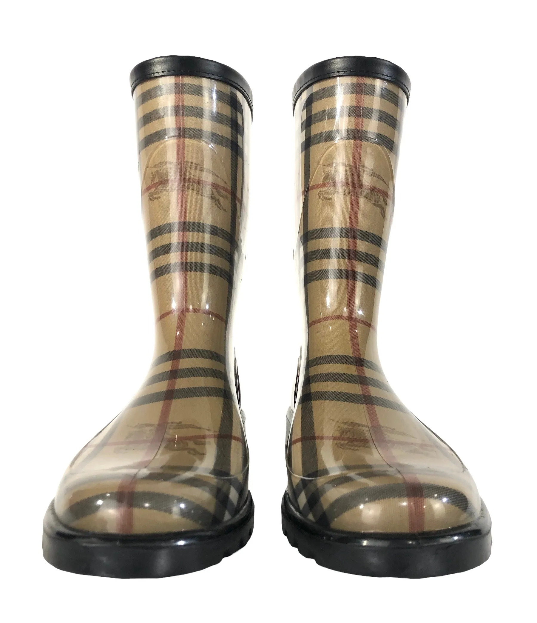 Haymarket Pattern Rubber Rain Boots | Size US 9 - IT 40