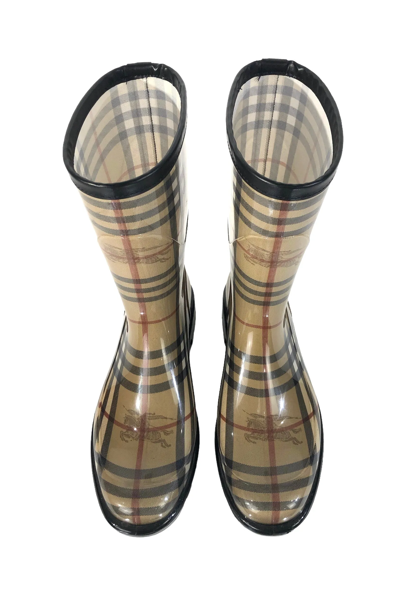 Haymarket Pattern Rubber Rain Boots | Size US 9 - IT 40