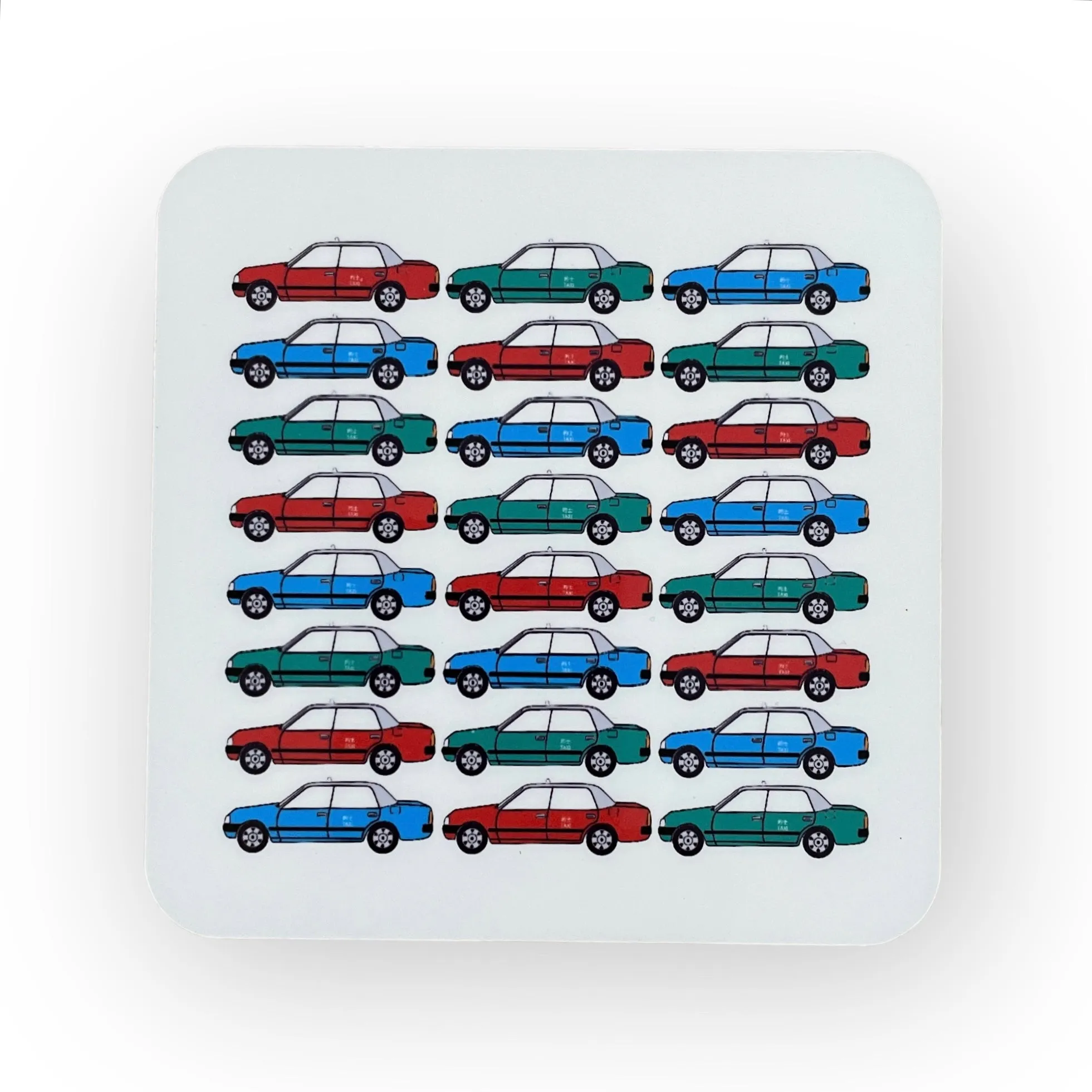 HK Taxis Coaster by Liz Fry Design