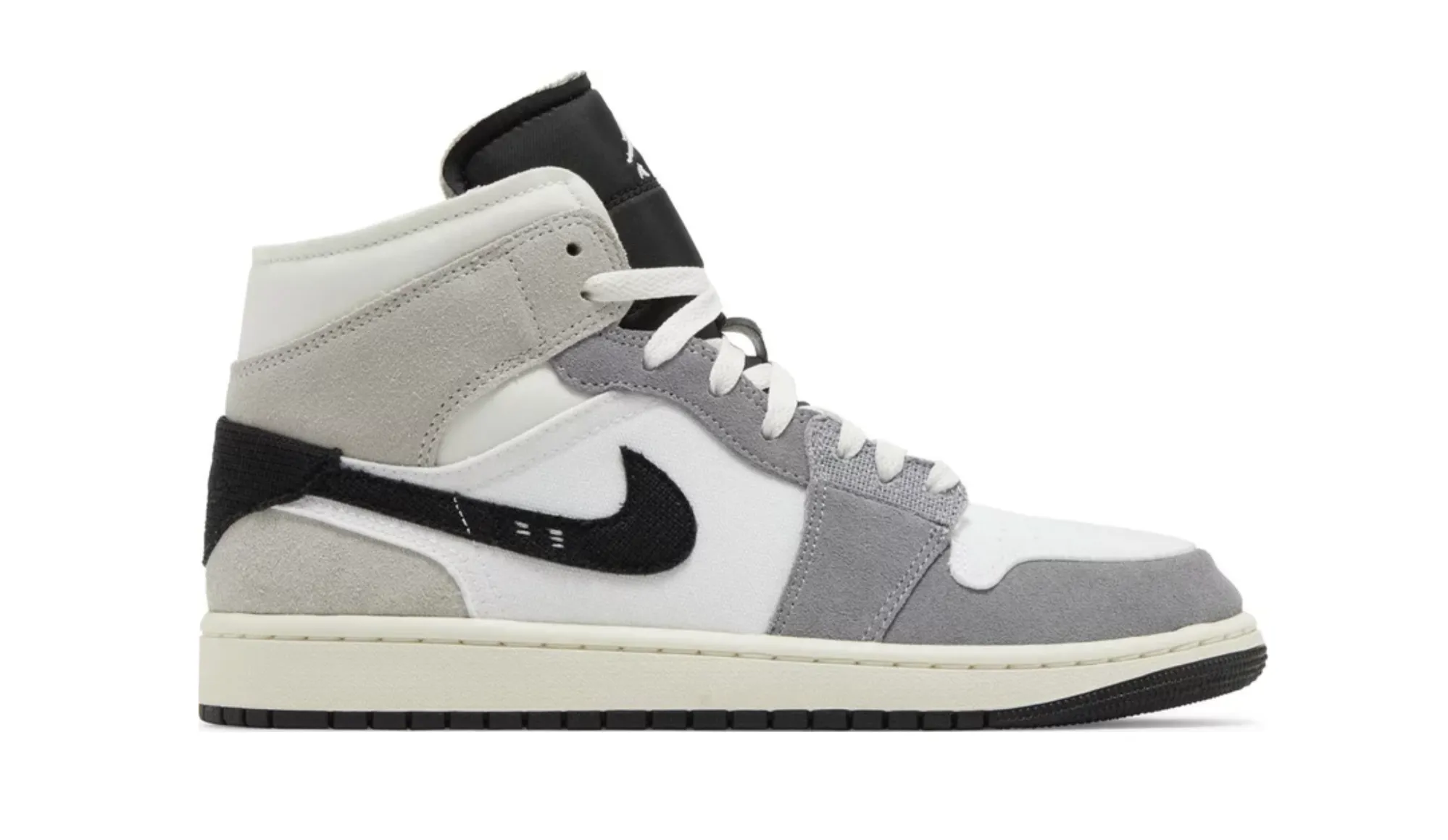 JORDAN 1 MID SE CRAFT WHITE CEMENT GREY BLACK