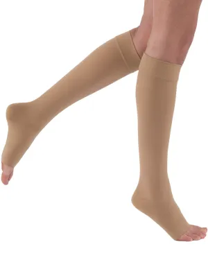 Juzo 3512 AD Dynamic Unisex Open Toe Knee Highs w/ Silicone Top Band 30-40 mmHg