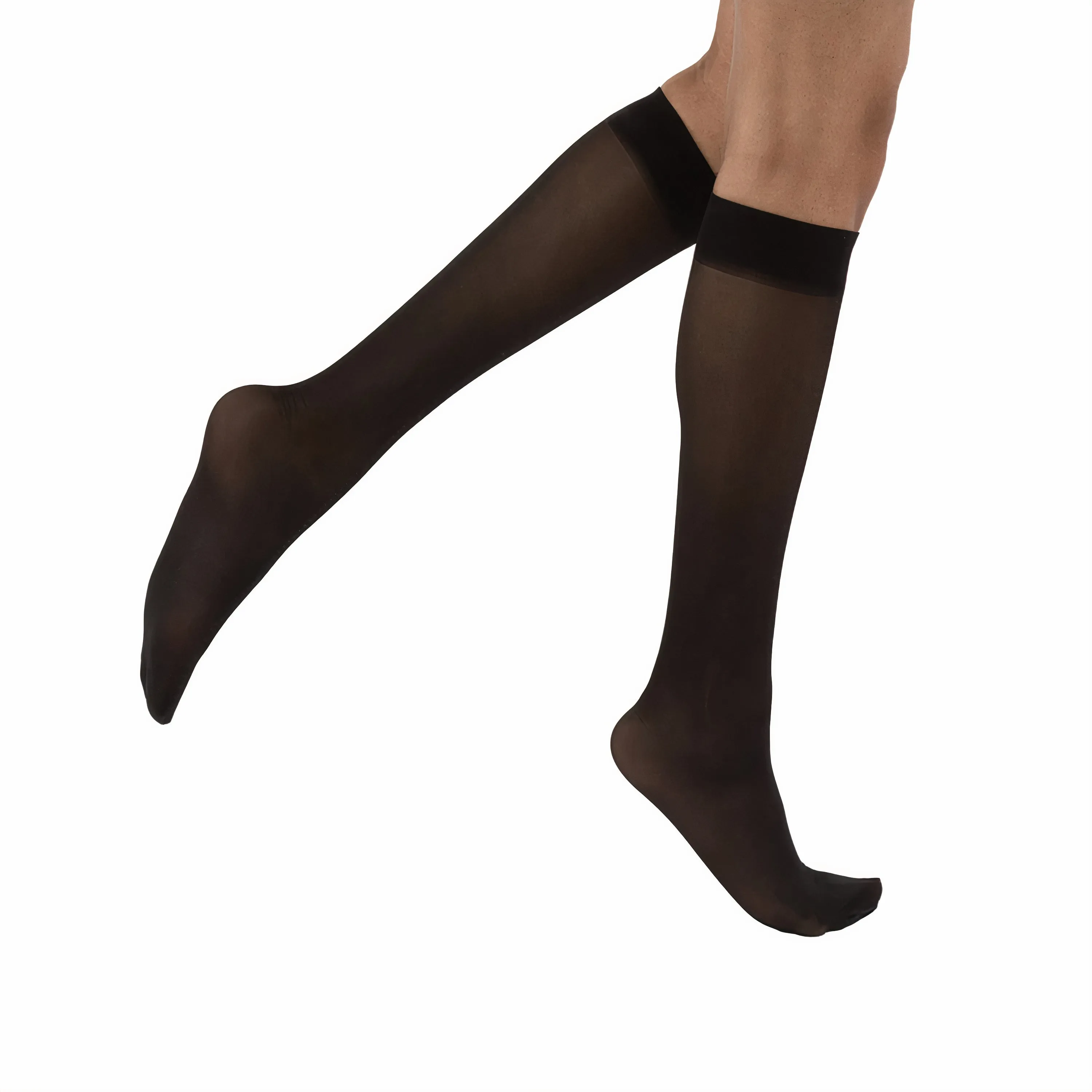 Juzo Naturally Sheer Compression Stockings, 15-20 mmHg, Knee High, Closed Toe