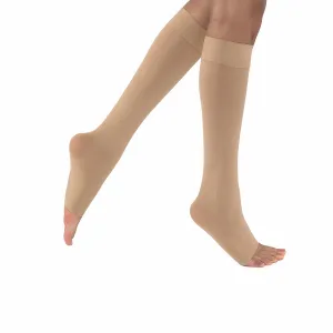 Juzo Naturally Sheer Compression Stockings, 15-20 mmHg, Knee High, Open Toe