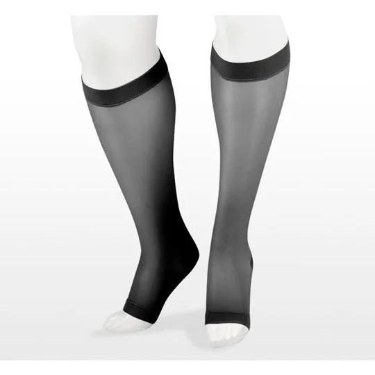 Juzo Naturally Sheer Knee High 15-20 mmhg, Open Toe