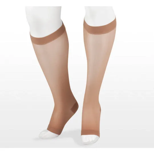 Juzo Naturally Sheer Knee High 15-20 mmhg, Open Toe