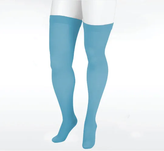 Juzo Naturally Sheer Thigh High 20-30 mmhg w/ Silicone Band, Trend Colors