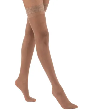 Juzo Naturally Sheer Thigh Highs 20-30 mmHg Closed Toe