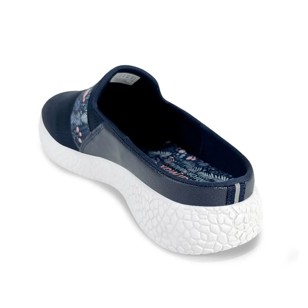 KazarMax Women Navy Floral Print Clogs | Mules -8 UK