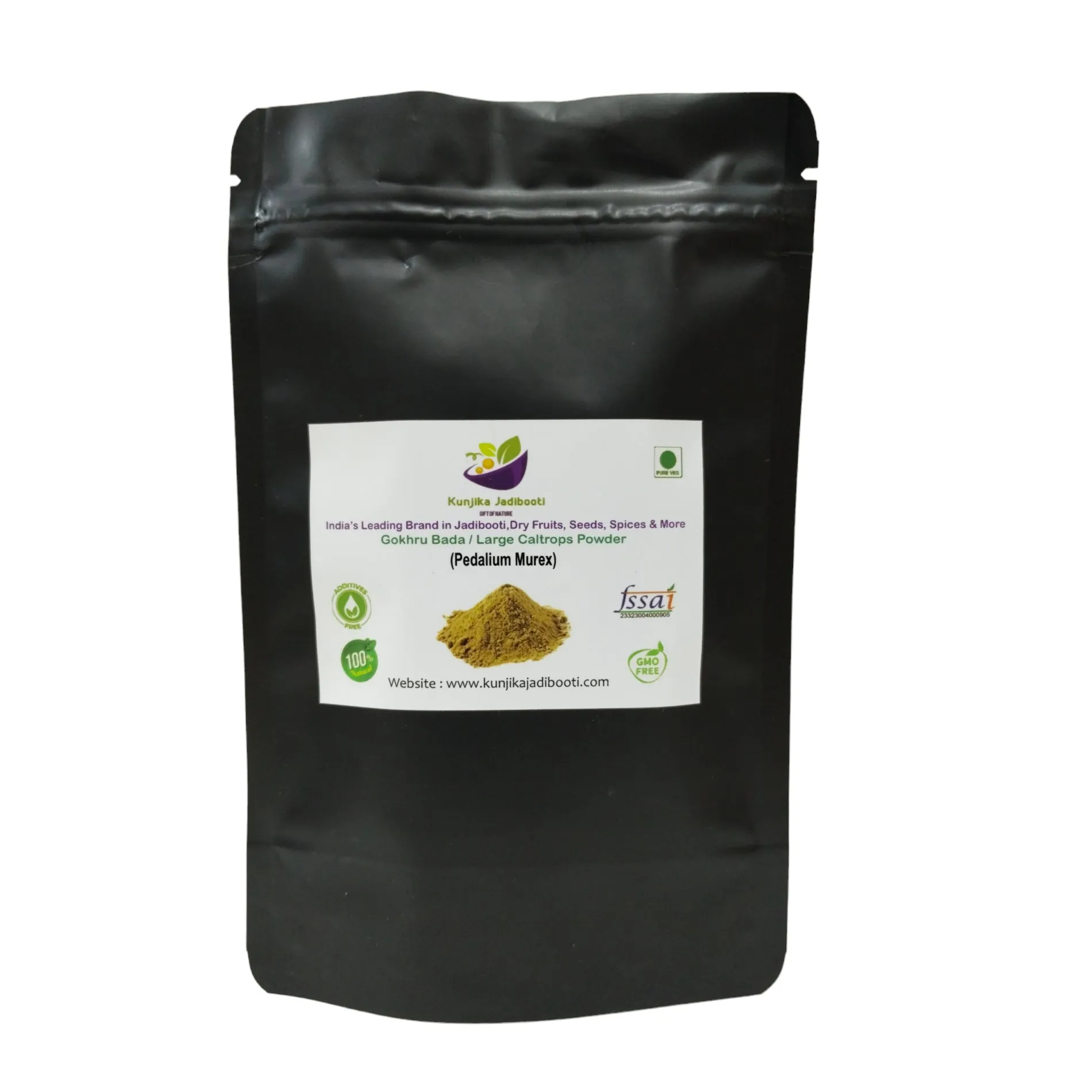 Kunjika Jadibooti Gokhru Bada Powder Churan | Tribulus Terrestris Powder | Gokshru Powder- Large Caltrops- 100 gm