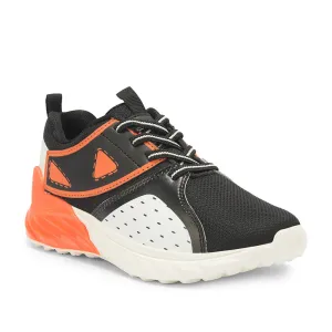 Leap7x By Liberty Kids ANTONY-E Black Sports Non Lacing Shoes