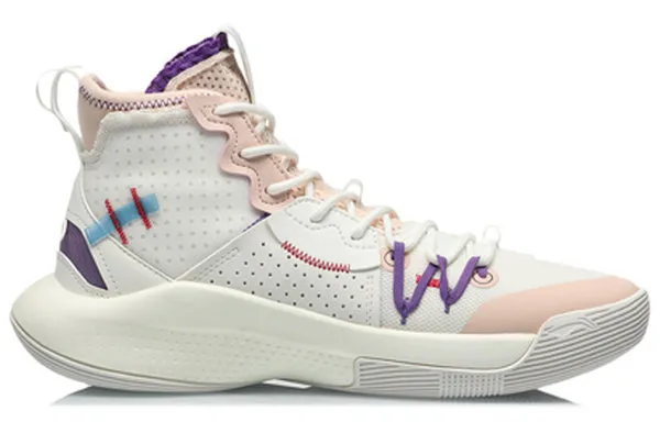 Li-Ning Sonic 8 Cj McCollum 'Pink White' sneakers, white