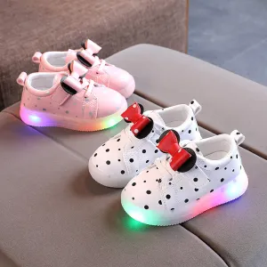 Light-up Shoes Girls Bowknot LED Light-up