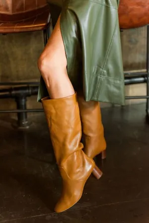 Loeffler Randall Gia Tall Leather Boots in Safari