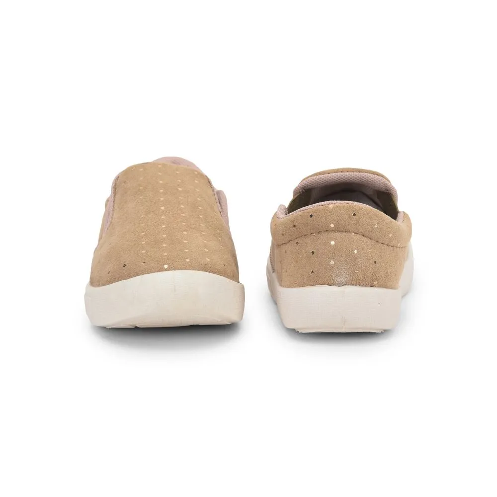 Lucy & Luke (Beige) Casual Non Lacing Shoes For Kids BASTIAN-3M By Liberty