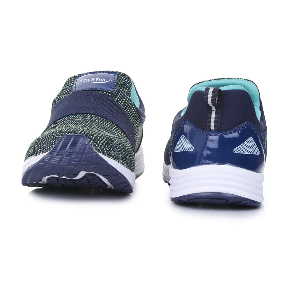 Lucy & Luke (Green) Sports Non Lacing Shoes For Kids HARPER-4 By Liberty