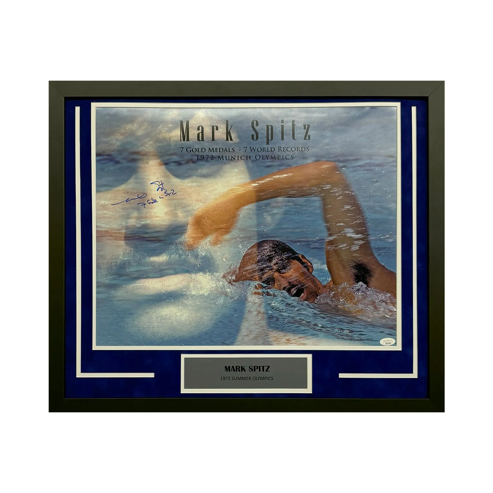 Mark Spitz Hand Signed & Framed 16x20 1972 Olympics Photo