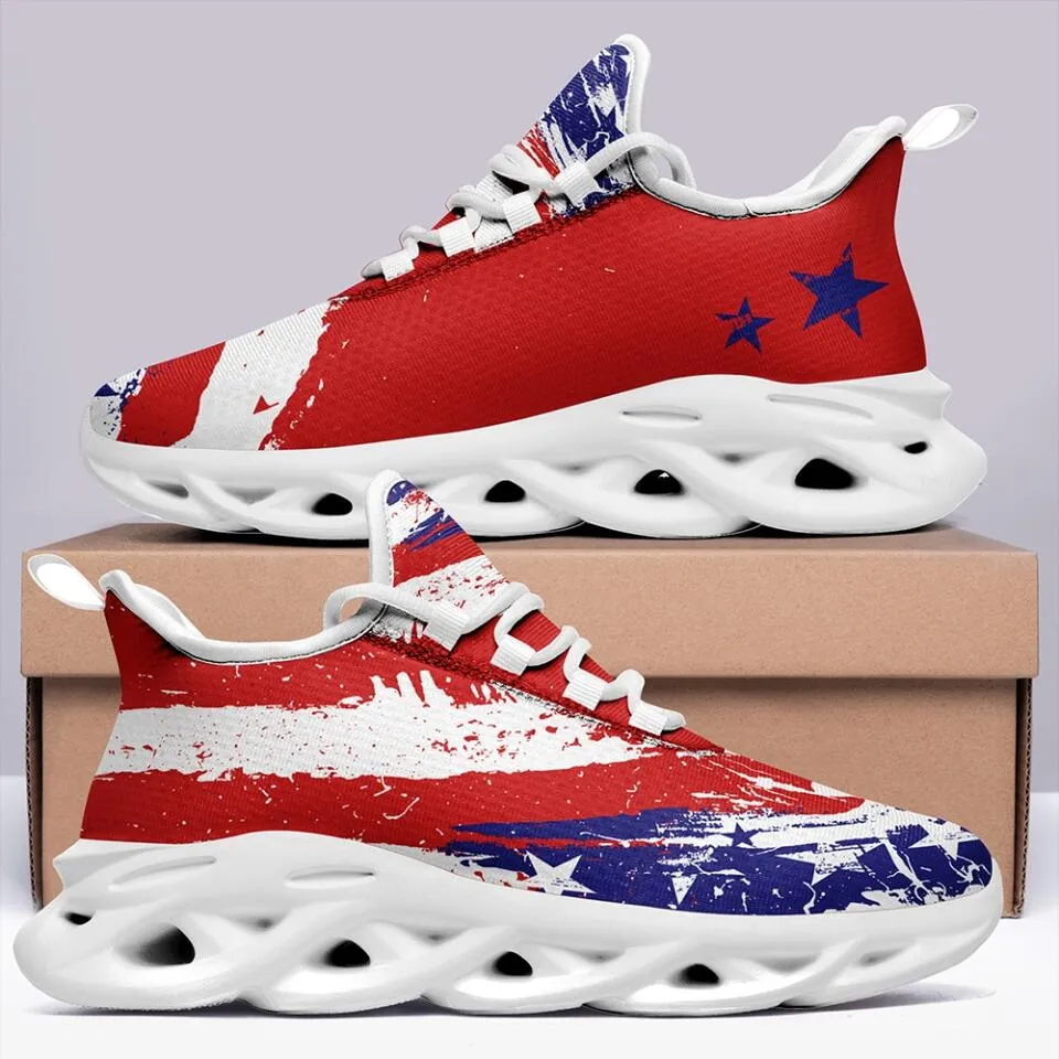 MaxSoul-B03001 Custom Max Soul American Flag, USA Flag Sneakers Max Soul, Shoes, Printed Shoes