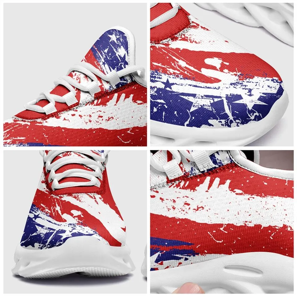 MaxSoul-B03001 Custom Max Soul American Flag, USA Flag Sneakers Max Soul, Shoes, Printed Shoes