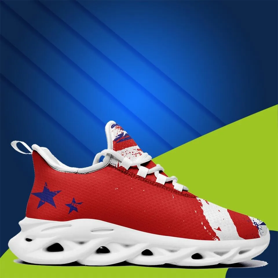 MaxSoul-B03001 Custom Max Soul American Flag, USA Flag Sneakers Max Soul, Shoes, Printed Shoes