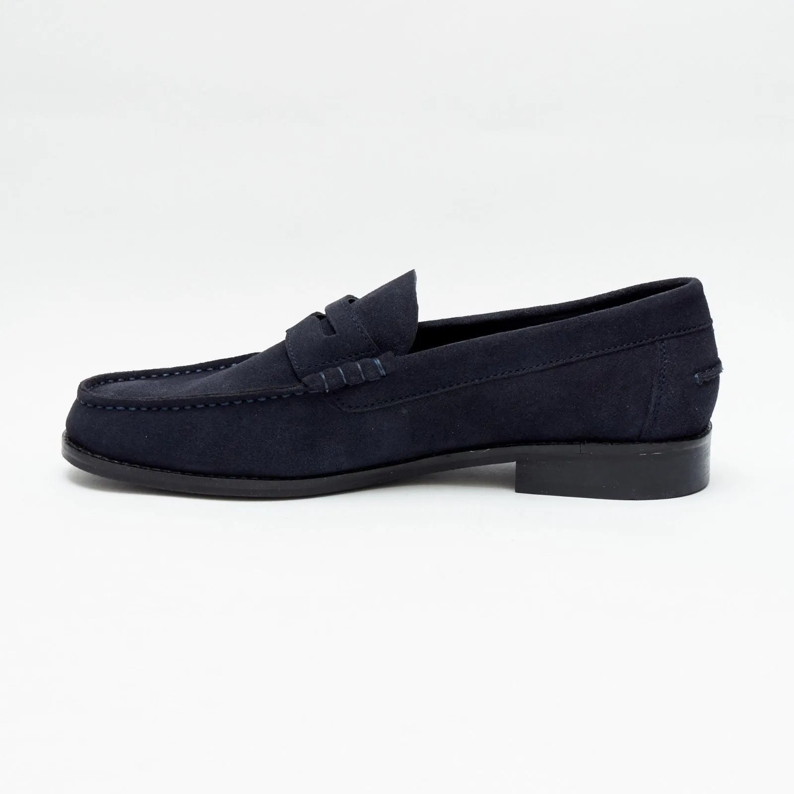 Mens Suede Casual Slip On Shoes - 17925_Navyblue Suede