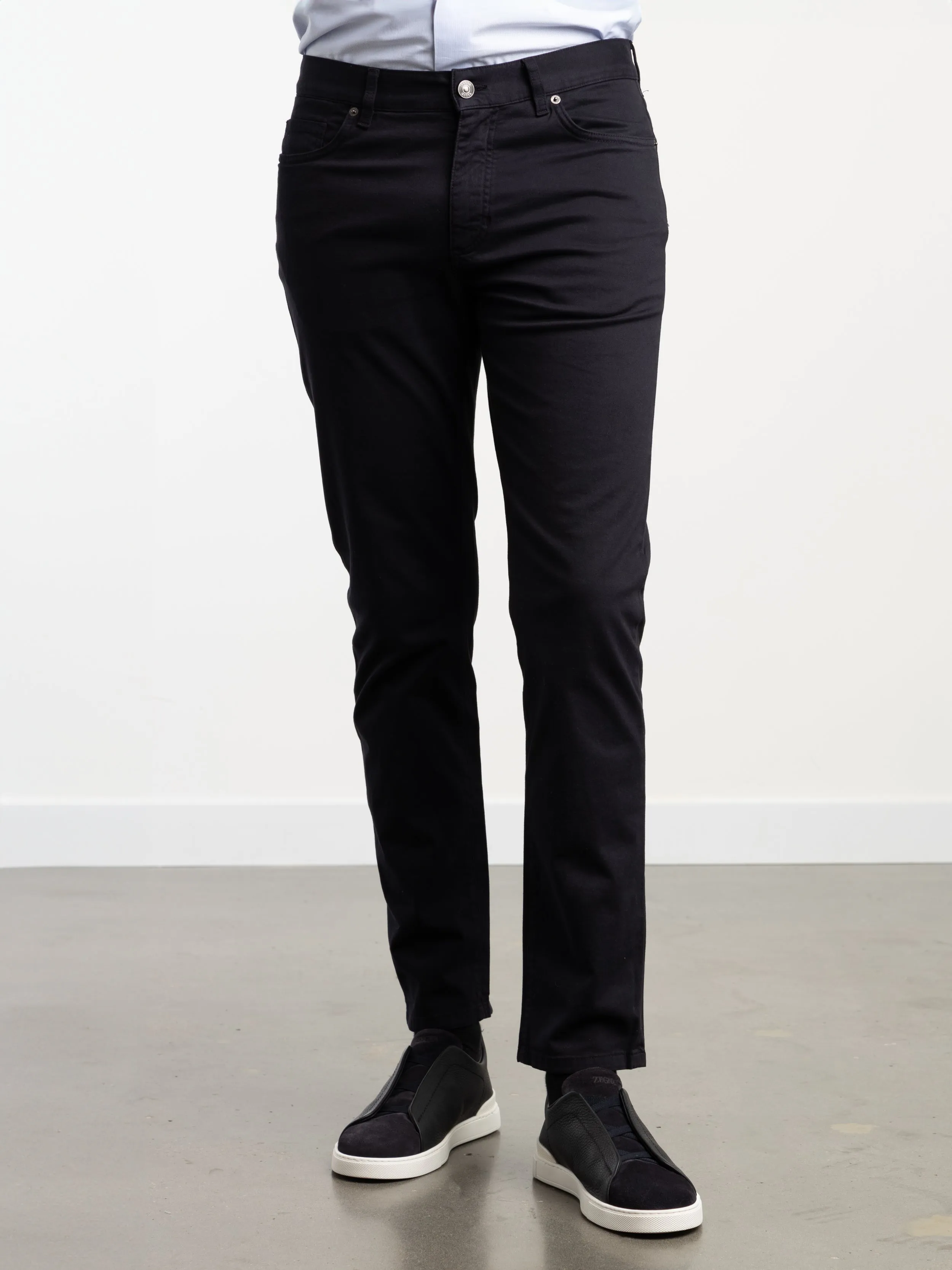 Navy Blue Stretch Roccia Jeans