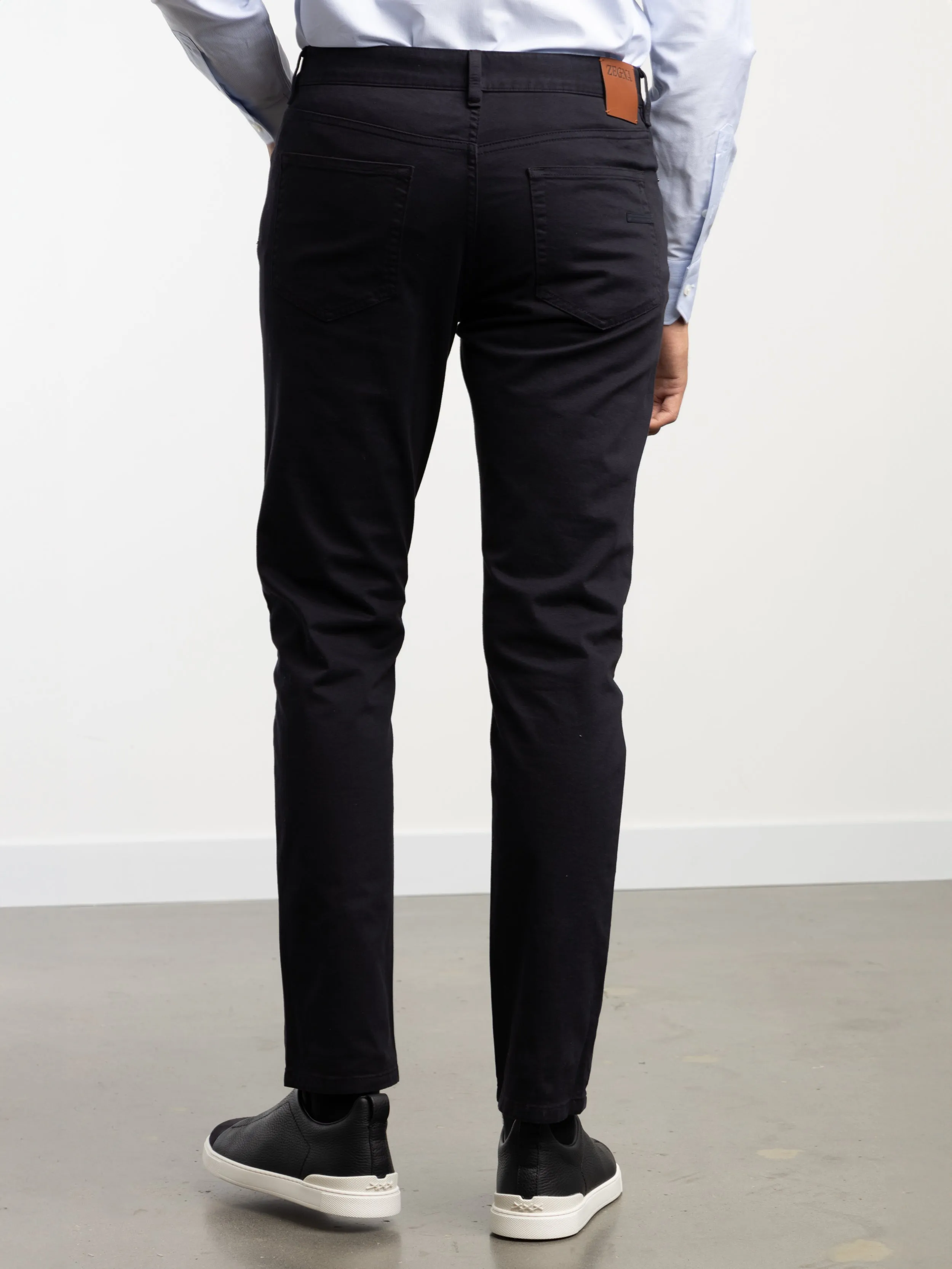 Navy Blue Stretch Roccia Jeans