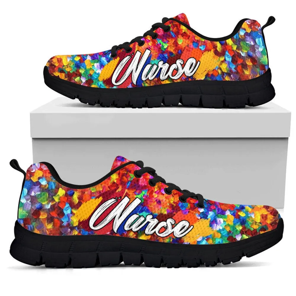 Nurse Sneaker, Nurse Paint Art Sneakers Shoes, Best Shoes For Nurses