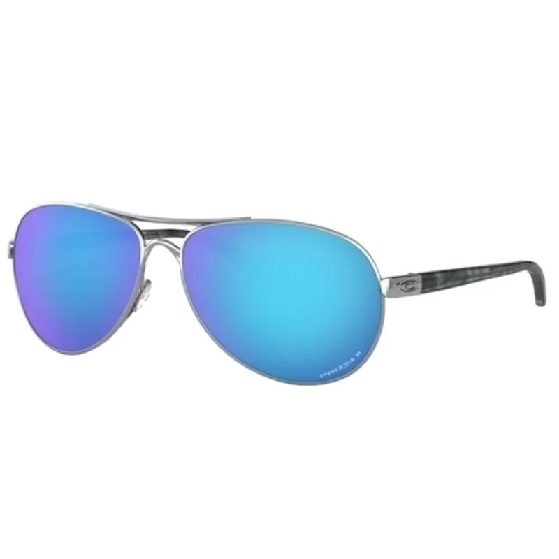 Oakley Feedback Polished Chrome W/ Prizm Sapphire Polarized