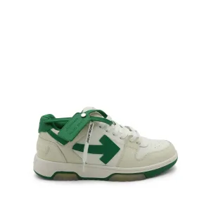 Out Of Office Calf Leather Sneaker in Pristine/Green