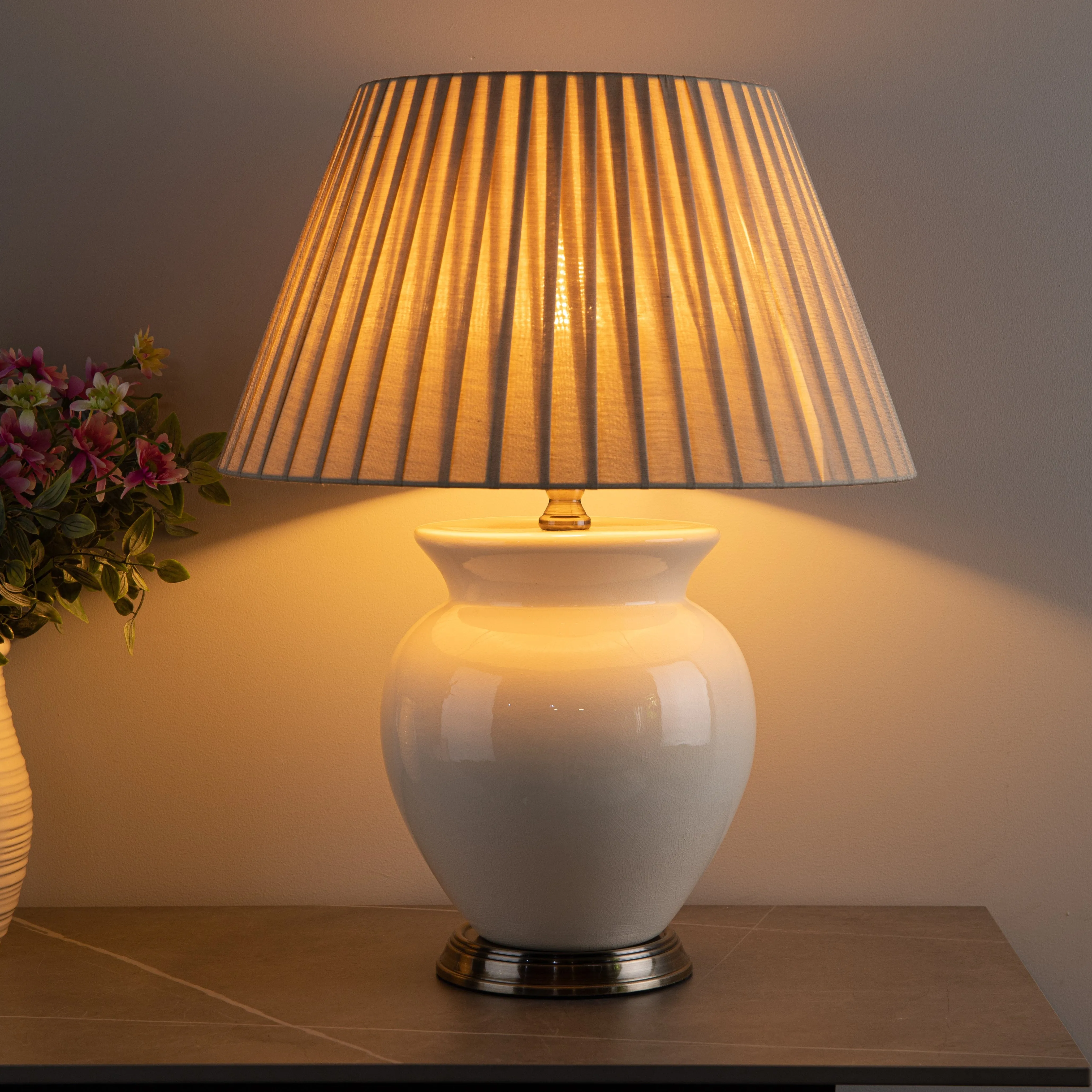 Pacific Lifestyle Ivory Ceramic Table Lamp