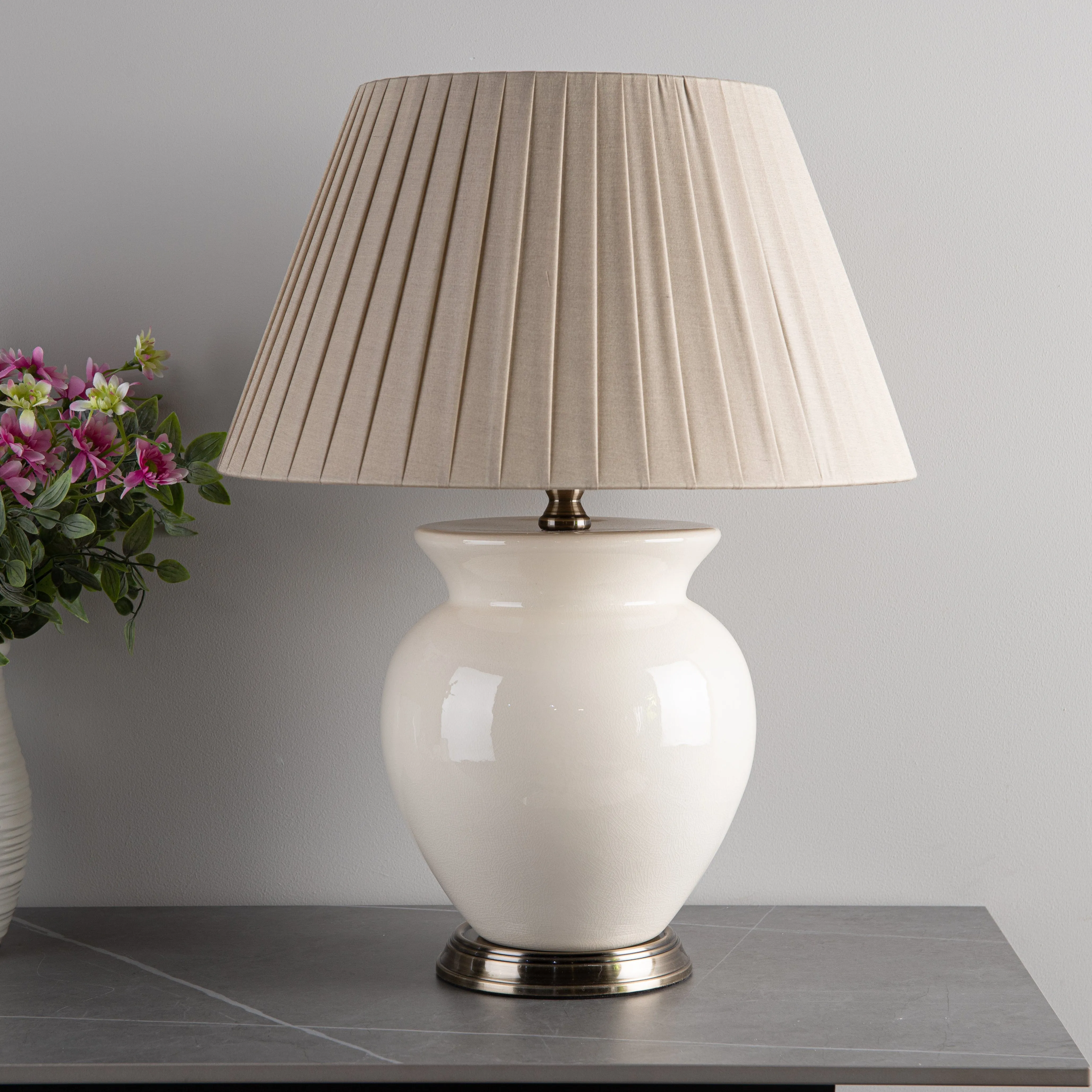 Pacific Lifestyle Ivory Ceramic Table Lamp