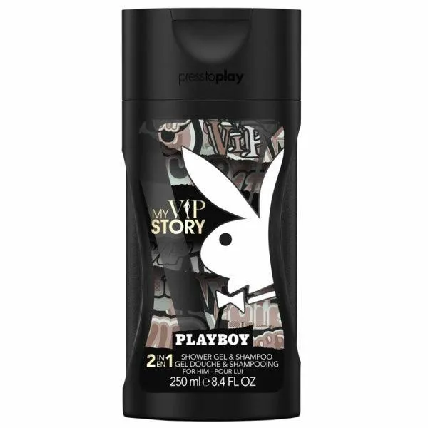 PLAY BOY VIP MY STORY SHOWER GEL& SHAMPOO 250ML