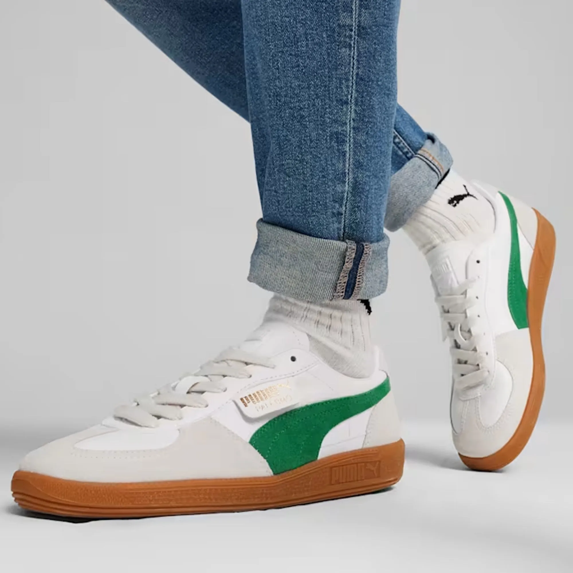 PUMA | PALERMO LTH { PUMA WHITE/GREEN