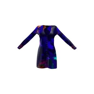 "Rainbow Color Explosion" Custom Ladies Cardigan