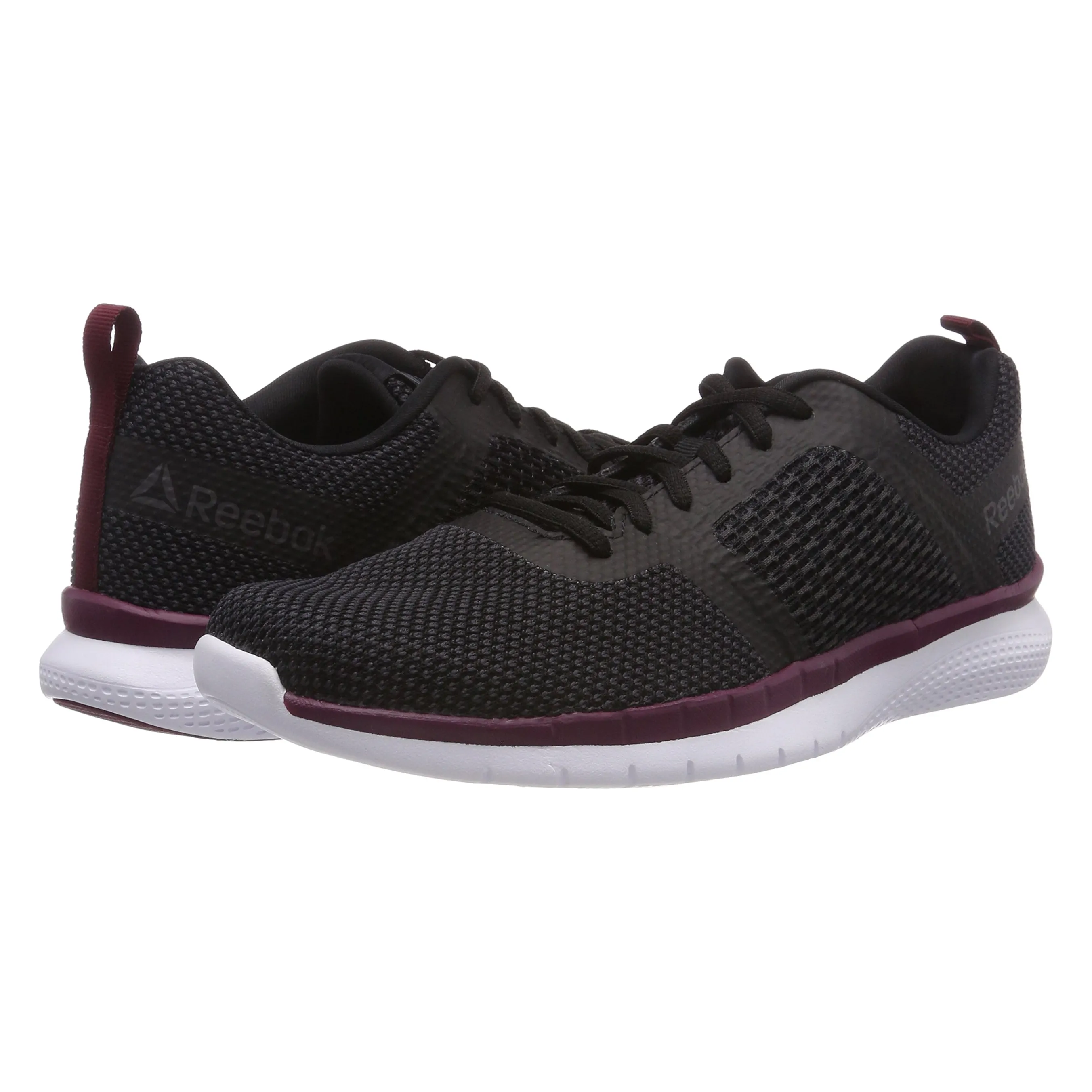 Reebok Men's PT Prime Runner FC Shoes - Black / Coal Grey / Wine / White