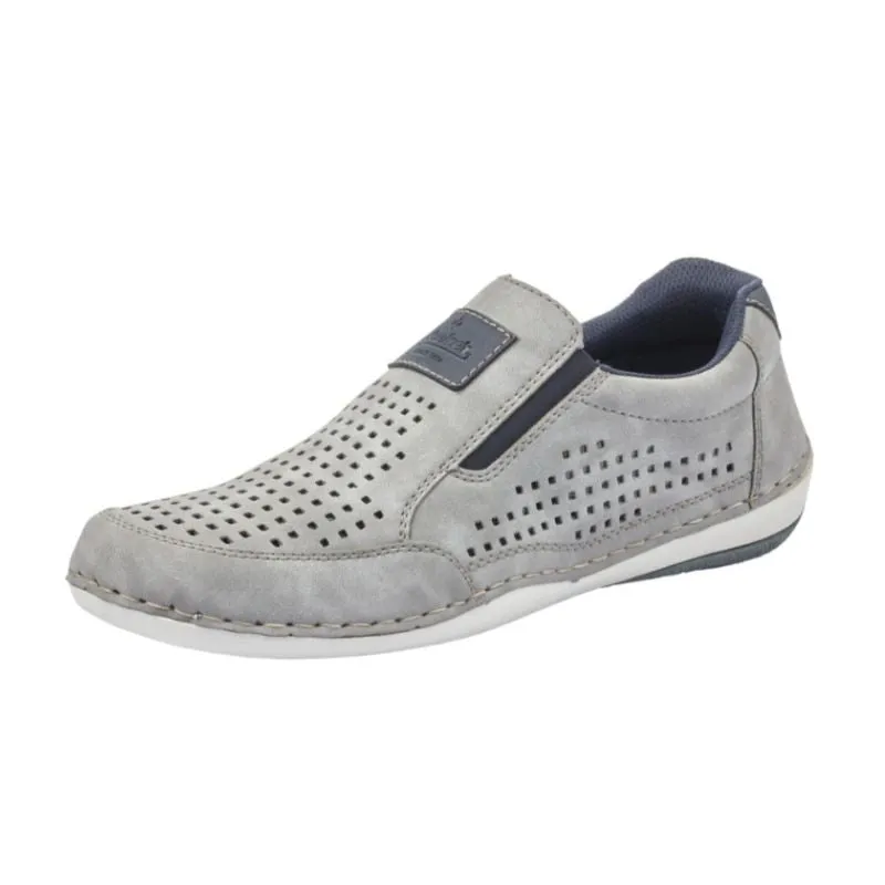 Rieker B9266-45 Grey Men's Slip-On Shoes