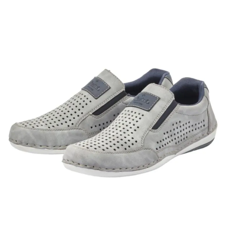 Rieker B9266-45 Grey Men's Slip-On Shoes