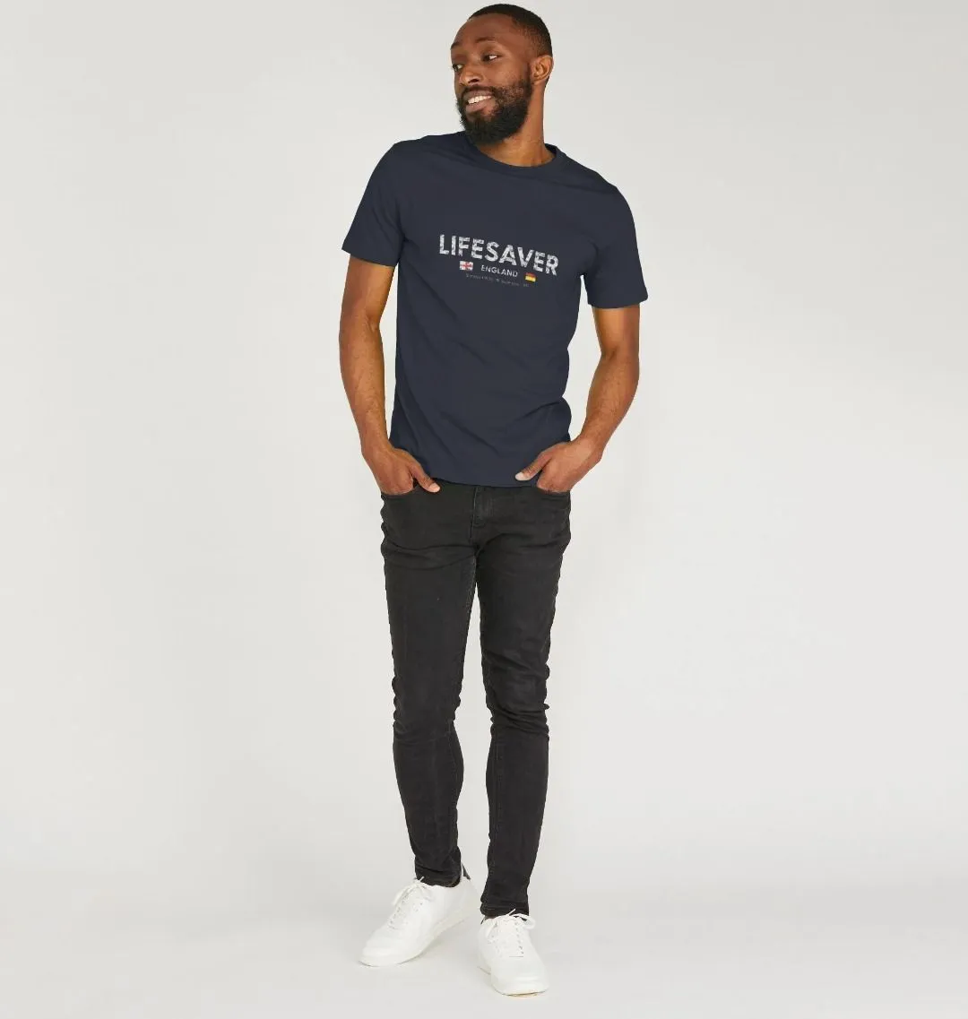 RLSS UK | Lifesaver England Men's T-shirt | Short Sleeve Organic Cotton T-shirt