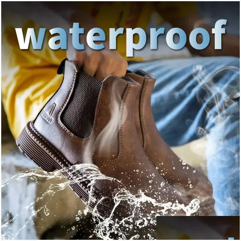 Safety Shoes Mens Left Work Boots Are Indestructible Shoes. Steel Toe Perforated 240615 Drop Delivery Accessories Special Purpose Dhfp7