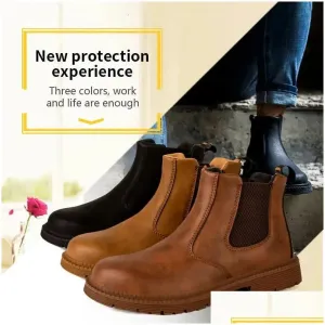 Safety Shoes Mens Left Work Boots Are Indestructible Shoes. Steel Toe Perforated 240615 Drop Delivery Accessories Special Purpose Dhfp7