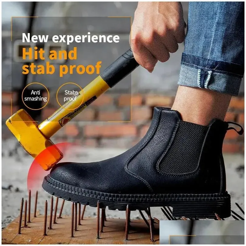 Safety Shoes Mens Left Work Boots Are Indestructible Shoes. Steel Toe Perforated 240615 Drop Delivery Accessories Special Purpose Dhfp7